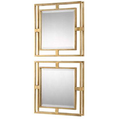 Allick - Square Mirrors (Set of 2) - Gold
