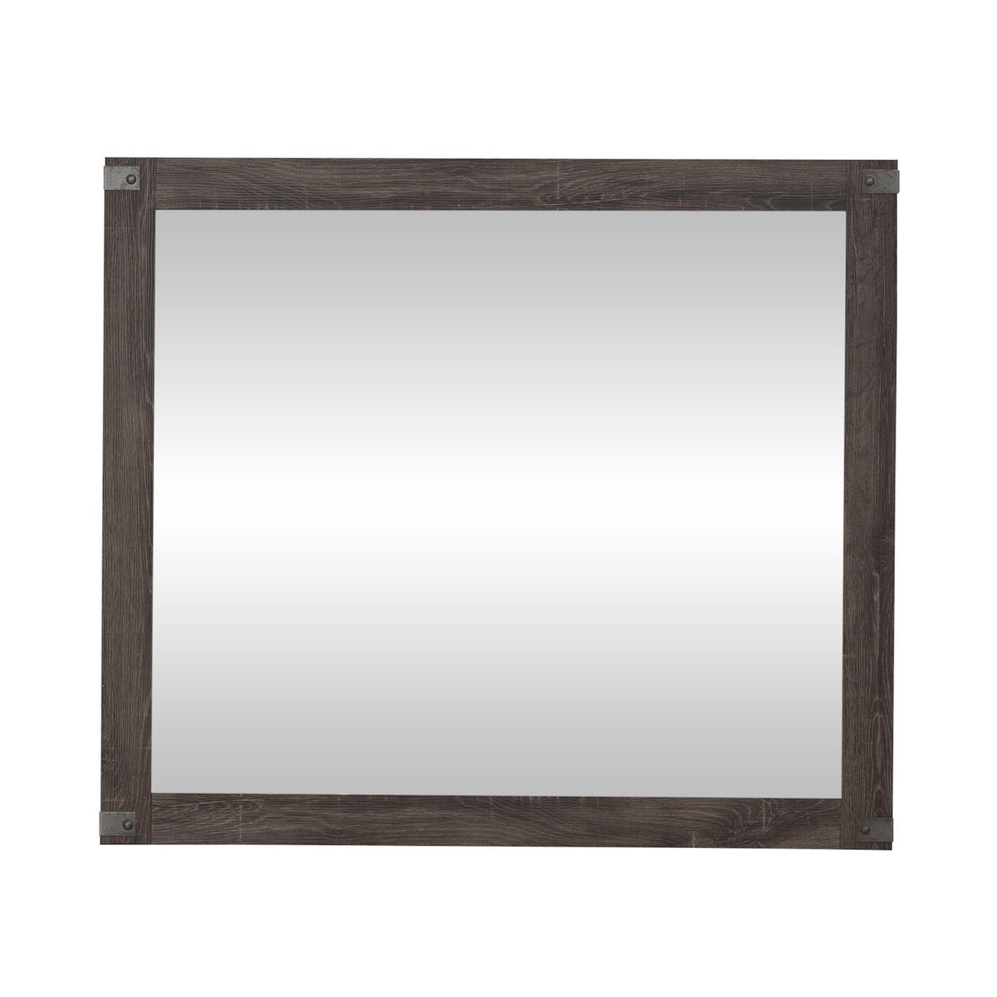 Lakeside Haven - Landscape Mirror - Dark Brown