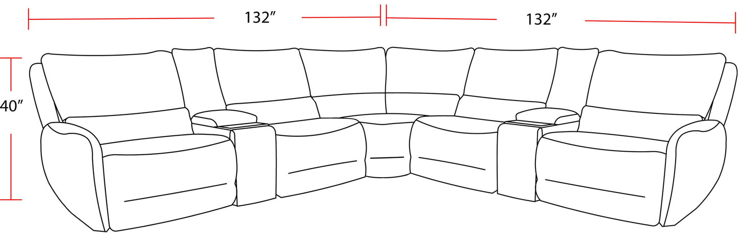 Stellar - Modular Power Reclining Sectional