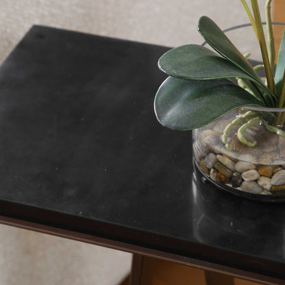 Galloway - Minimalist Accent Table - Black / Bronze