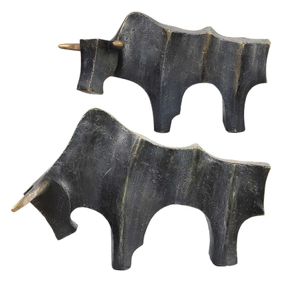 Regal Bull - Sculptures (Set of 2) - Bronze