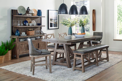 Lodge Dining - Buffet With Bar Hutch - Siltstone