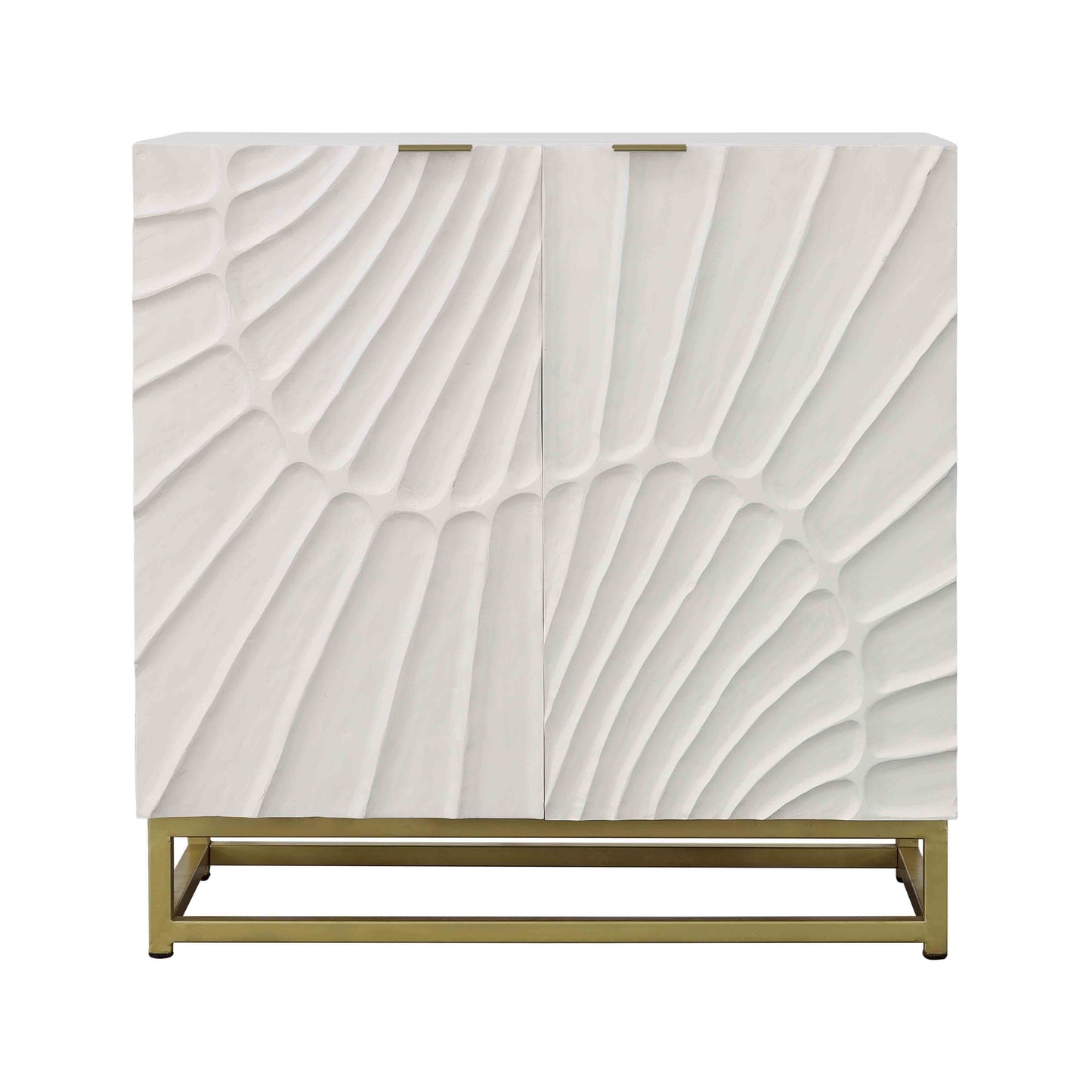 Fallow - Two Door Cabinet - White / Gold