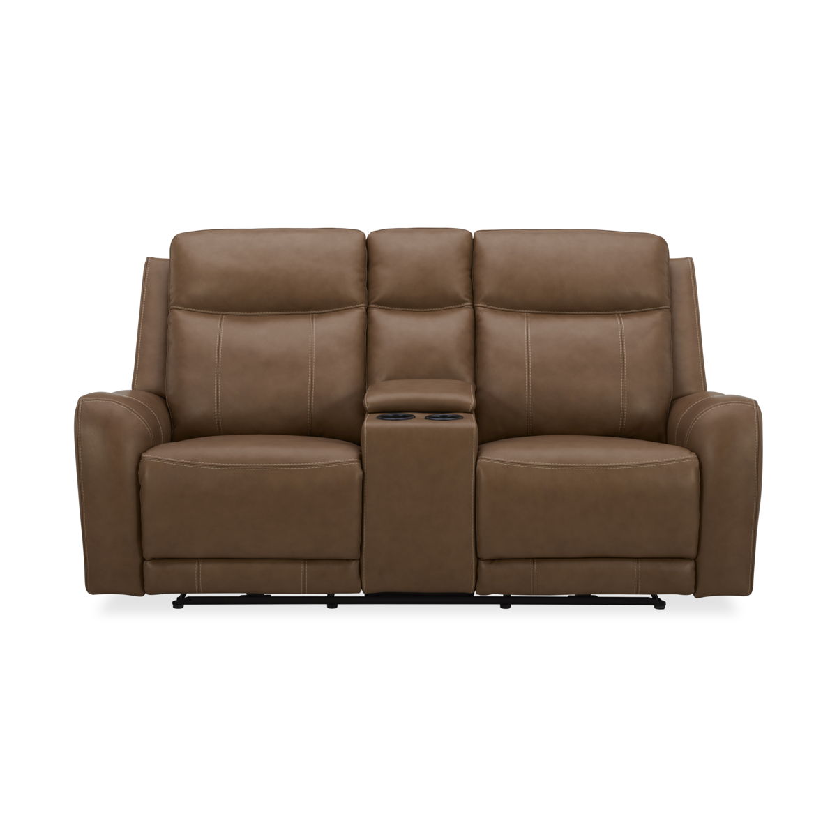 Haywood - Power Console Loveseat - Butternut