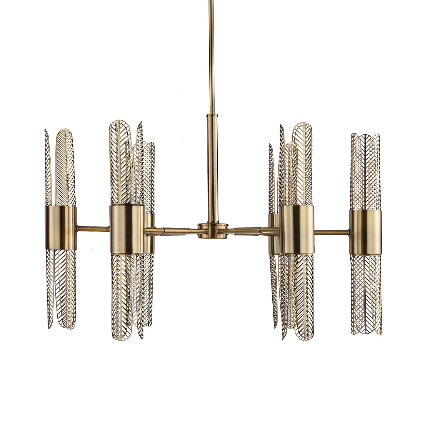 Cret - 12 Light Brass Chandelier - Bronze