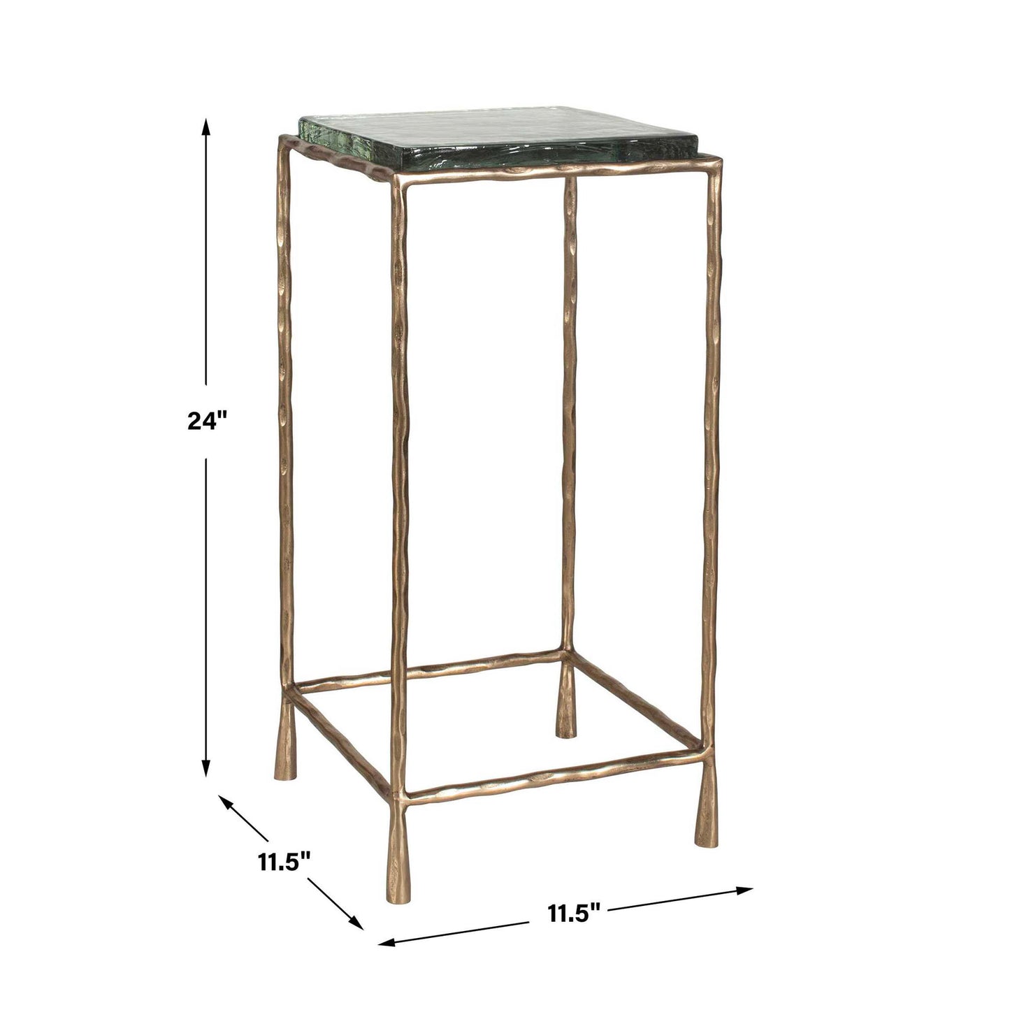 Ovard - Antiqued Accent Table - Bronze