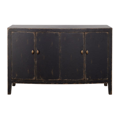 Gibson - Four Door Credenza - Coal / Brown