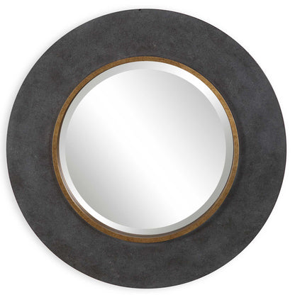 Saul - Round Mirror - Black