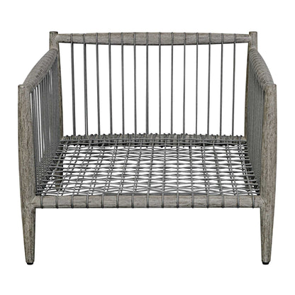 Borneo - Outdoor Lounge Chair - White / Dark Gray