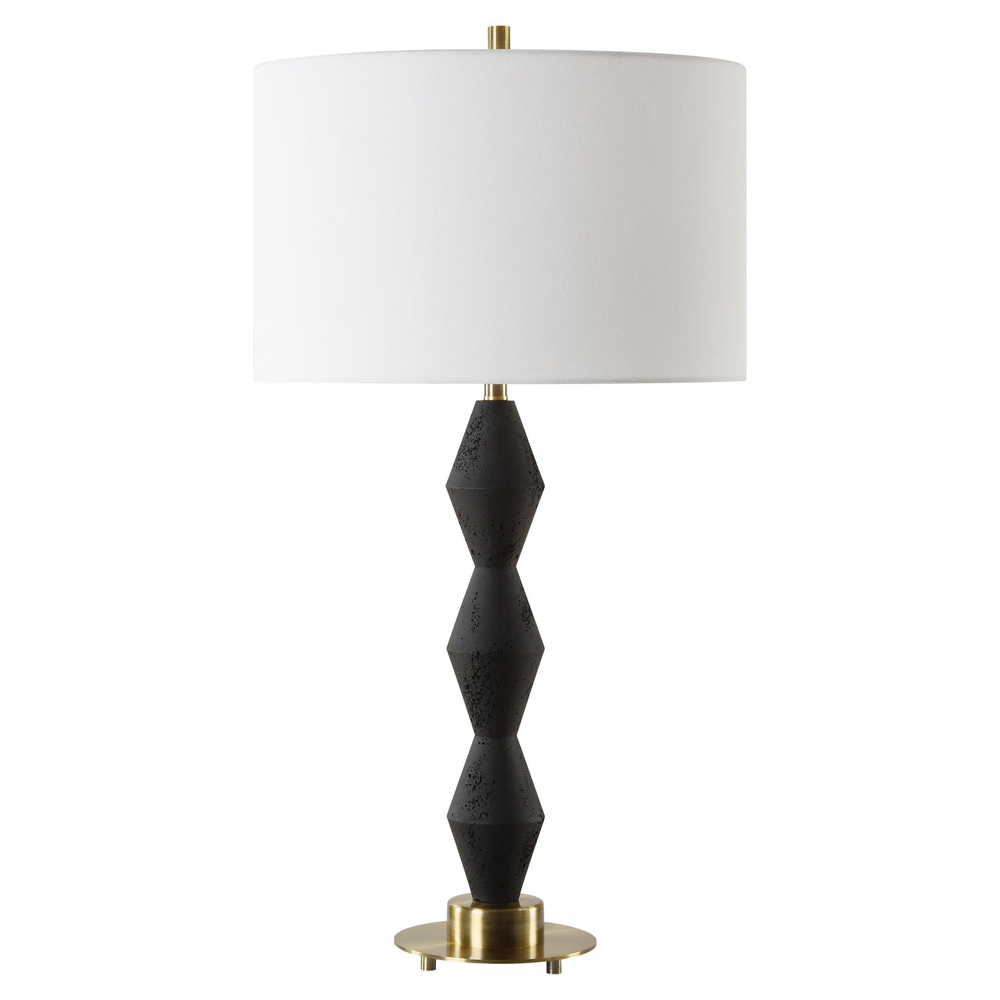 Threefold - Black Stone Table Lamp