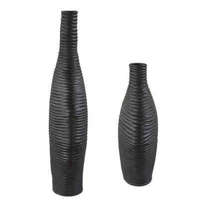 Duostacked - Vases (Set of 2) - Black
