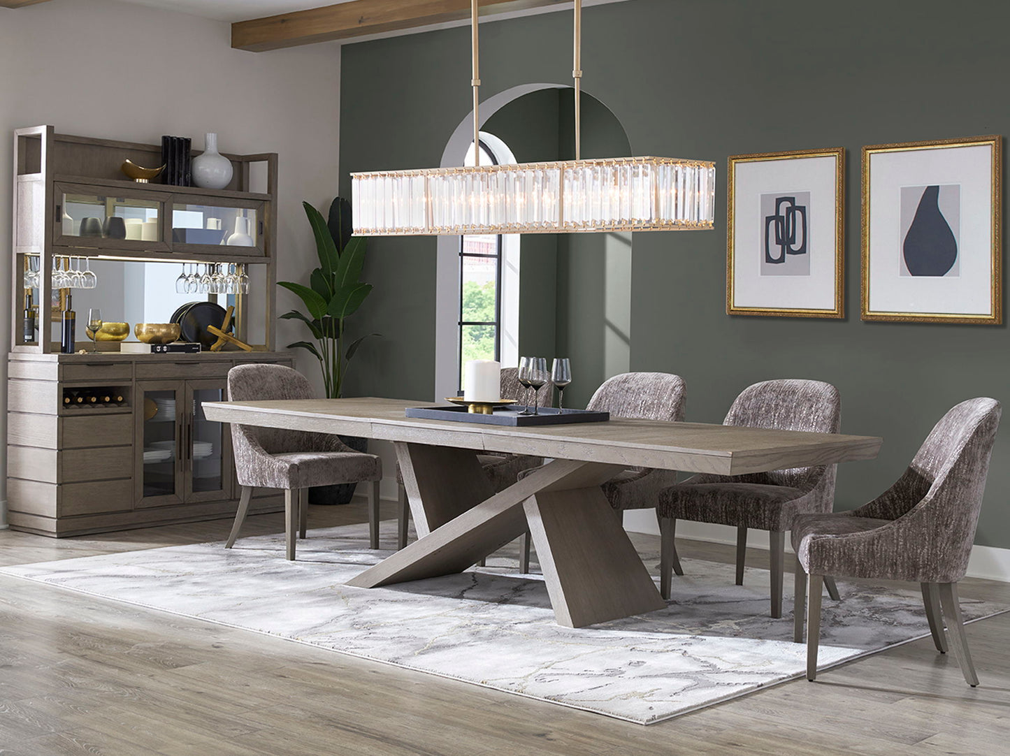 Pure Modern Dining - Buffet With Hutch - Moonstone