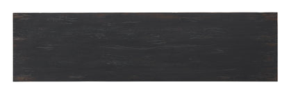 Nimbus - Four Door Credenza - Distressed Black / Natural