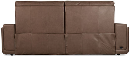 MS - Simone ZG 2 over 2 Power Sofa With Power Headrest and BT speaker - Brown