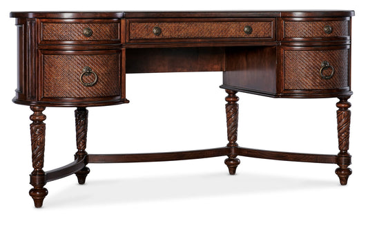 Charleston - Kidney Writing Desk - Dark Brown