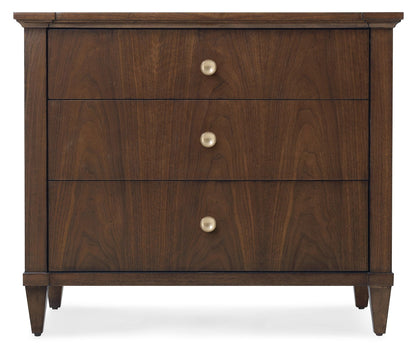 Archives - Three-Drawer Nightstand - Dark Brown