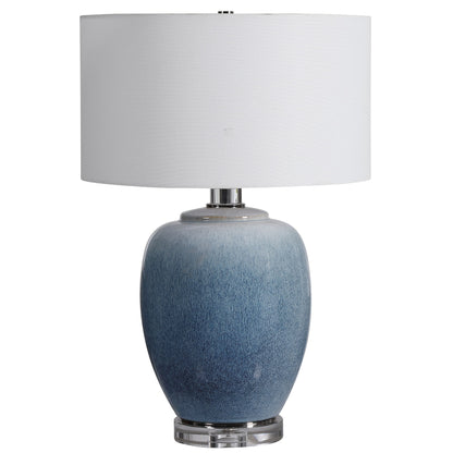 Blue Waters - Ceramic Table Lamp - Blue