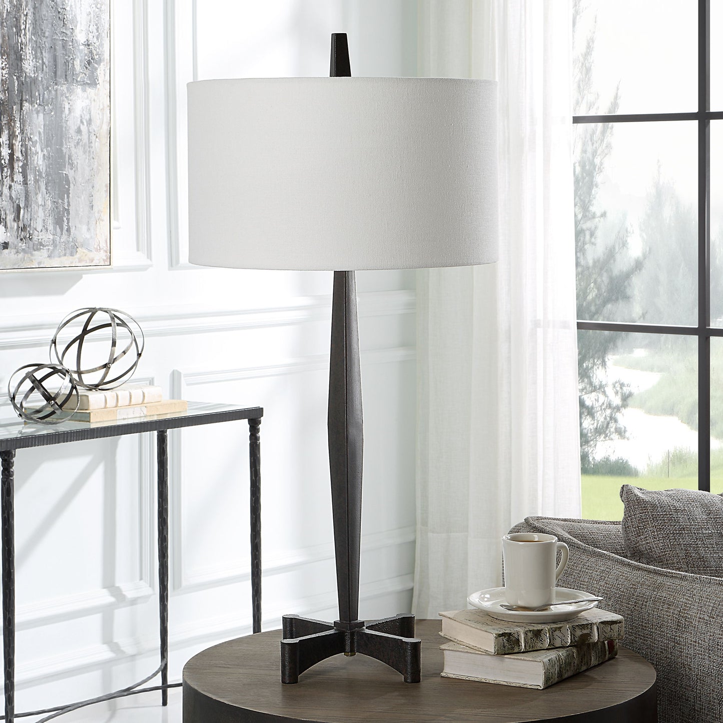 Counteract - Rust Metal Table Lamp