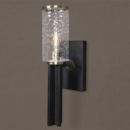 Jarsdel - 1 Industrial Sconce - Black