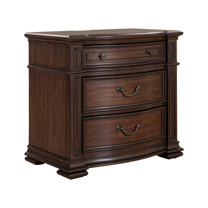 Provence Park - Bedside Chest With Charging Station - Brown