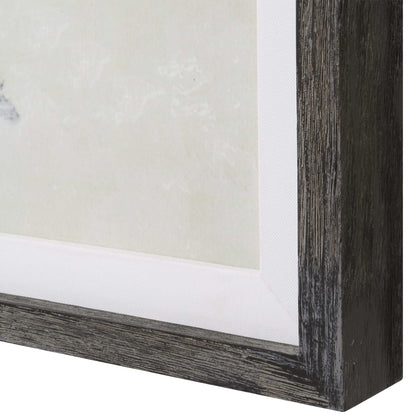 Graphite - Horizon Framed Prints (Set of 3) - Pearl Silver