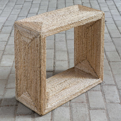 Rora - Woven Accent Table - Light Brown