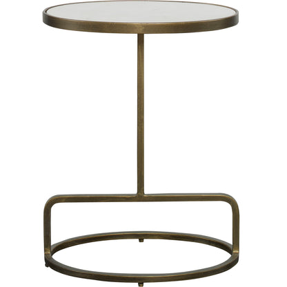 Jessenia - Marble Accent Table - White