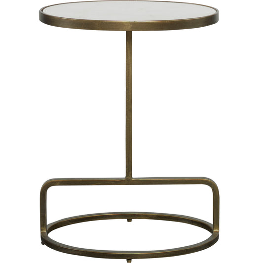 Jessenia - Marble Accent Table - White