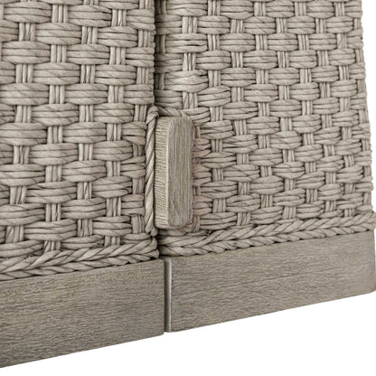 Harbor - Herringbone Indoor-Outdoor Dining Table - Brown