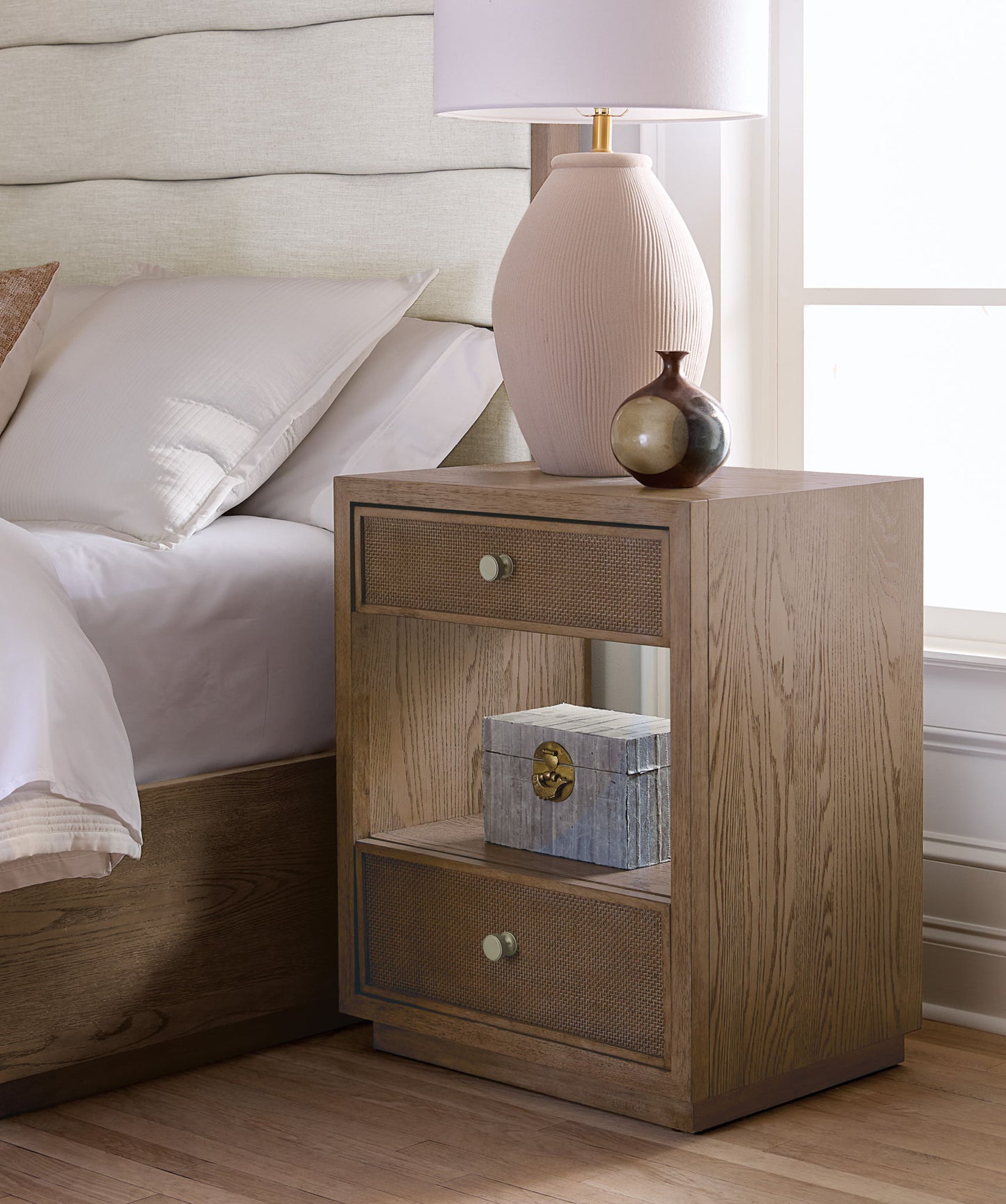 Sonnet - Two-Drawer Nightstand - Dark Gray