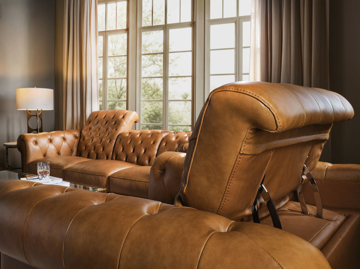 MS - Glover Power Reclining Sofa With Power Headrest - Brown