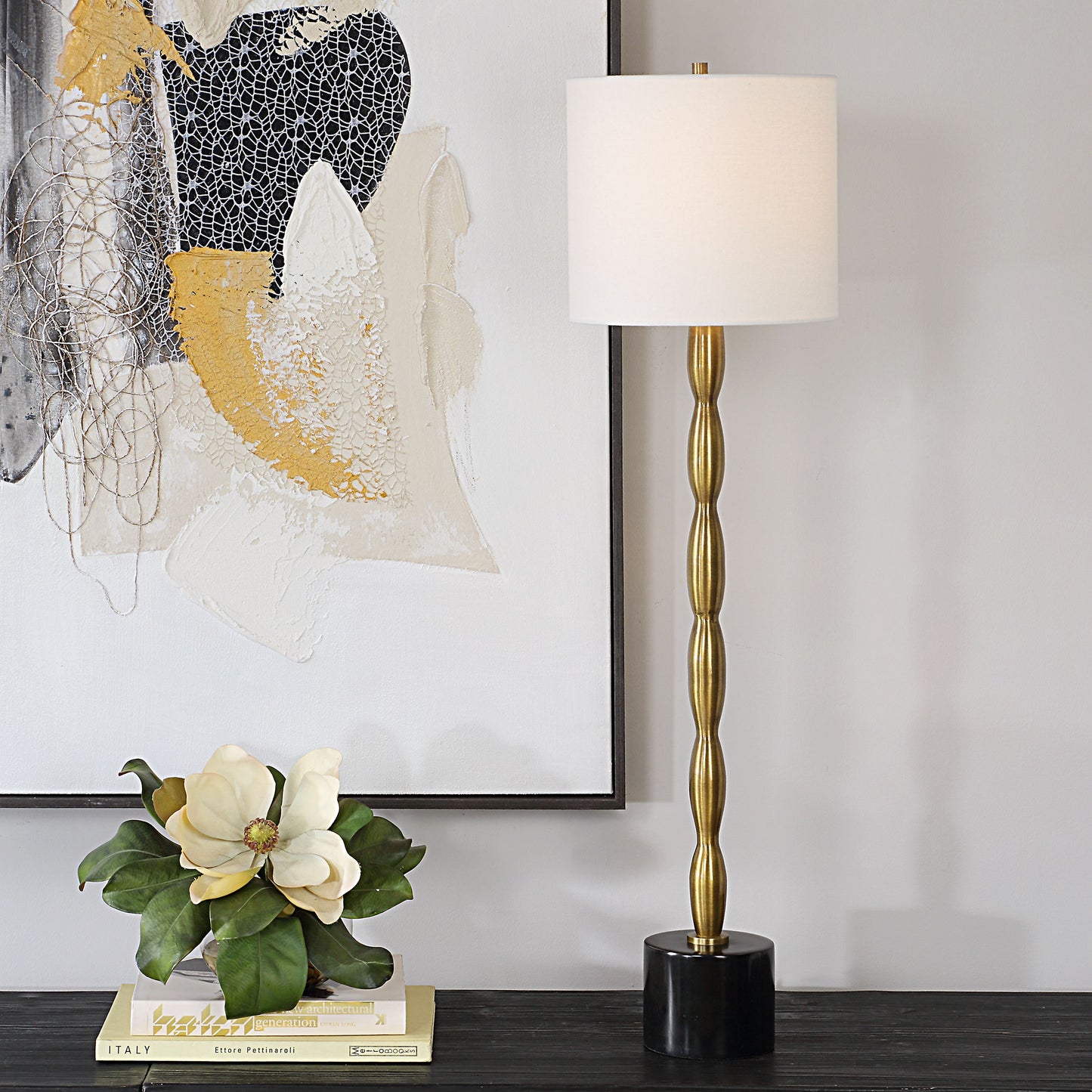 Ezra - Brass Buffet Lamp - Bronze