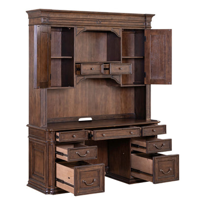 Providence Park - Credenza & Hutch - Chateau Brown