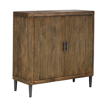 Pinstripe - 2 Door Cabinet - Dark Brown