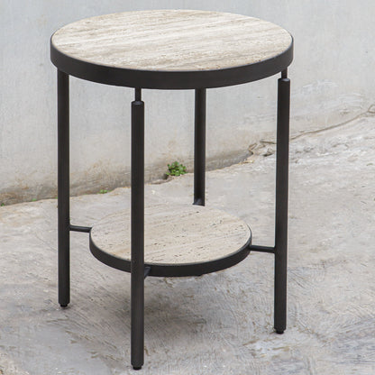 Dauntless - Side Table - Travertine