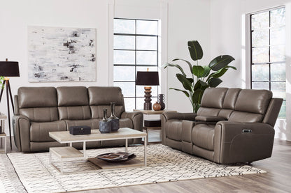 Hancock - Zero Gravity Power Reclining Console Loveseat P3
