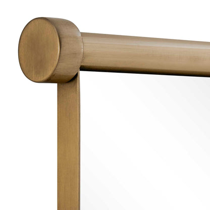 Scroll - Rectangular Mirror - Brass / Gold
