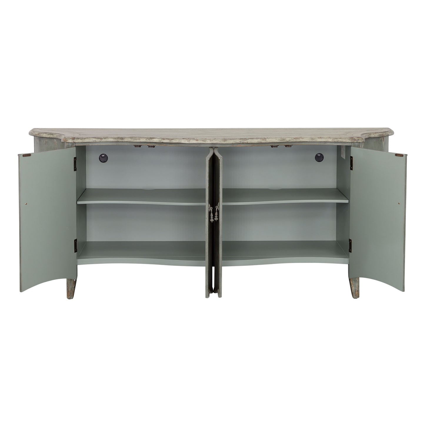 Aged Everly Laurel - Four Door Credenza - Green