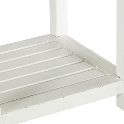 Backroads - End Table - Weathered White & Parchment Brown