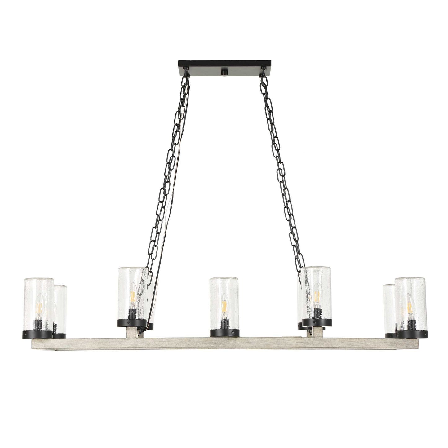Edgecomb - 10 Light Indoor-Outdoor Chandelier - Black / Gray