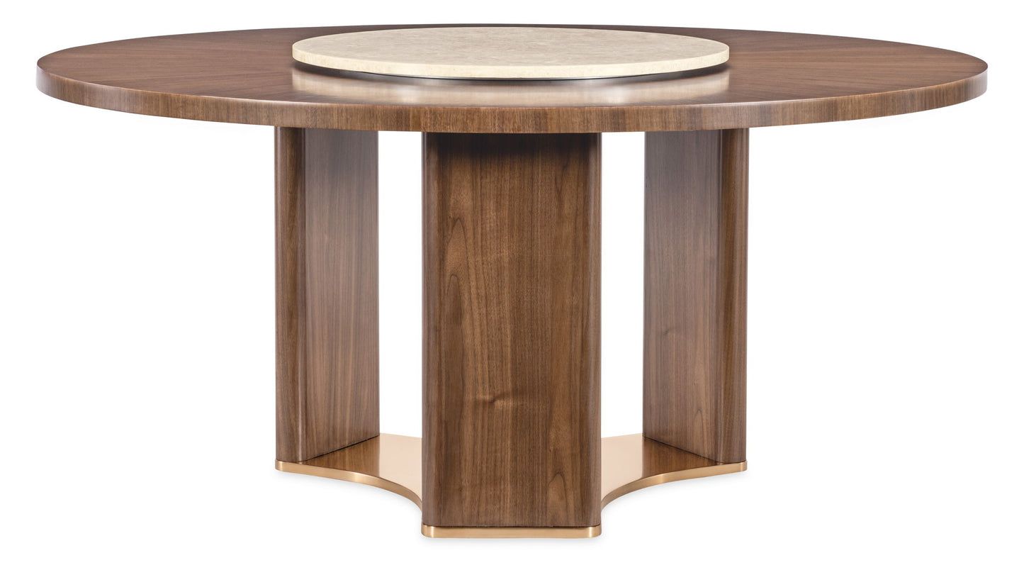 Eleana - Round Dining Table - Medium Wood