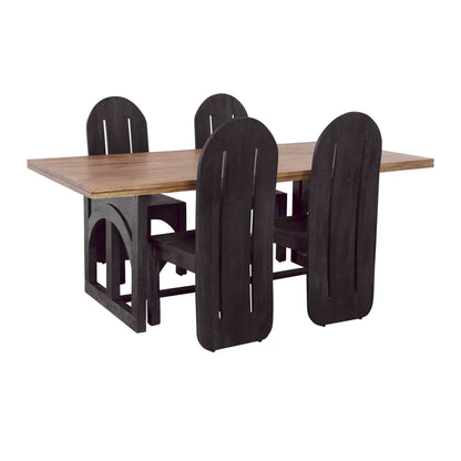 Gateway - Dining Table - Natural / Nightshade Black