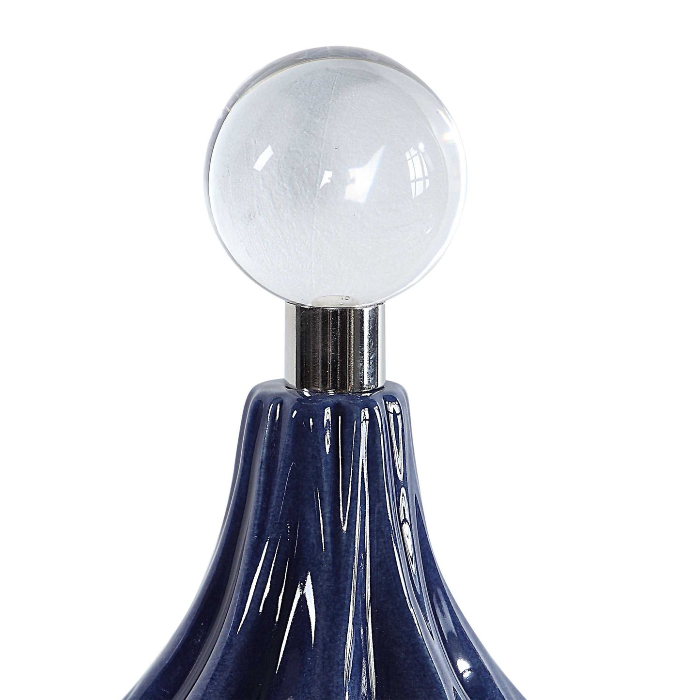 Klara - Geometric Bottles (Set of 2) - Blue
