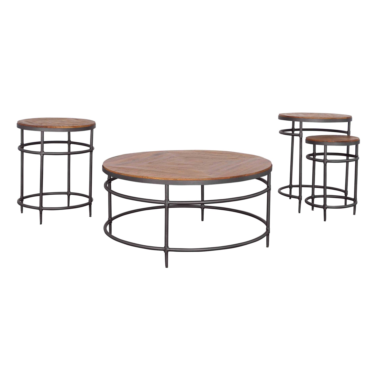 Turner - Nesting Tables (Set of 2) - Natural / Black