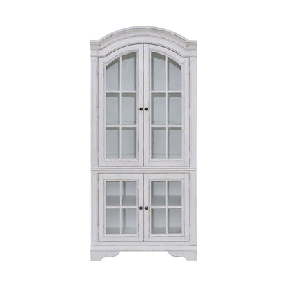 Magnolia Manor - Display Cabinet - Antique White / Weathered Bark