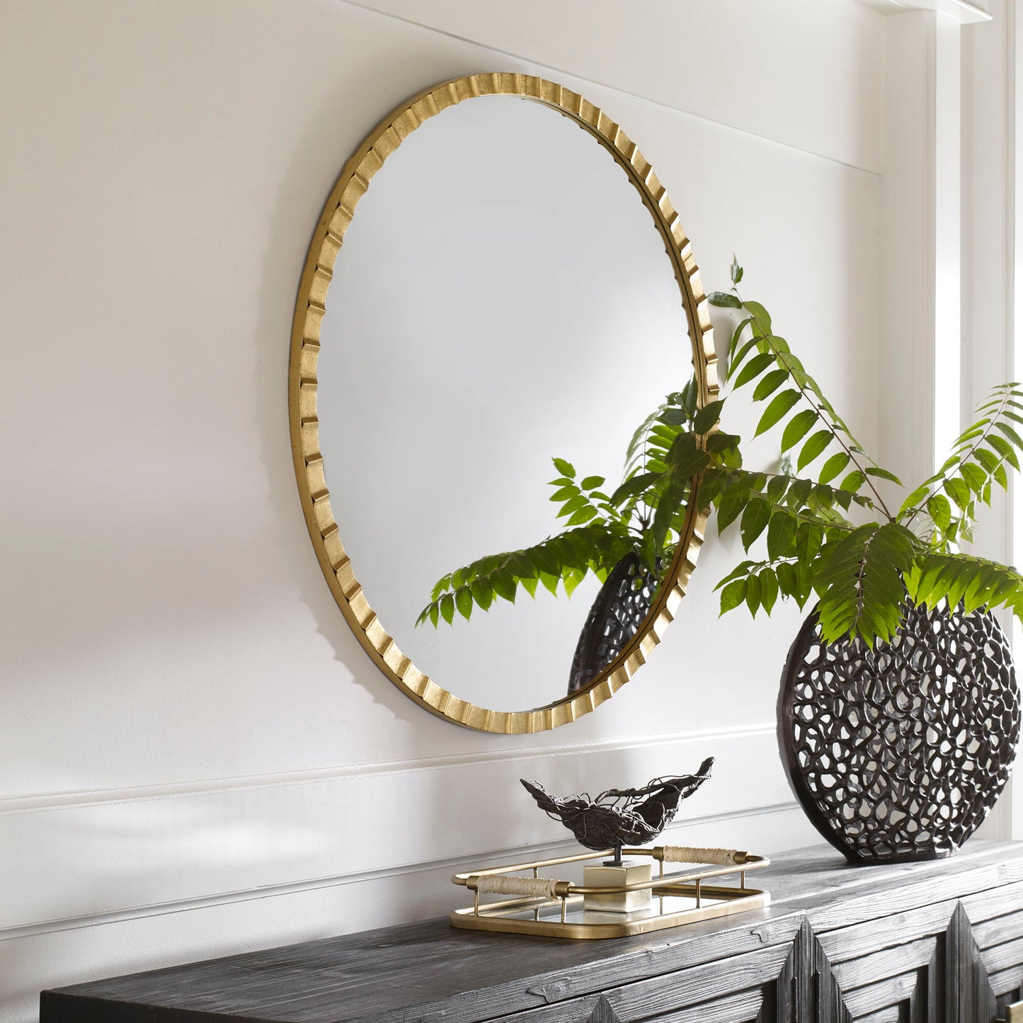 Dandridge - Round Mirror - Gold