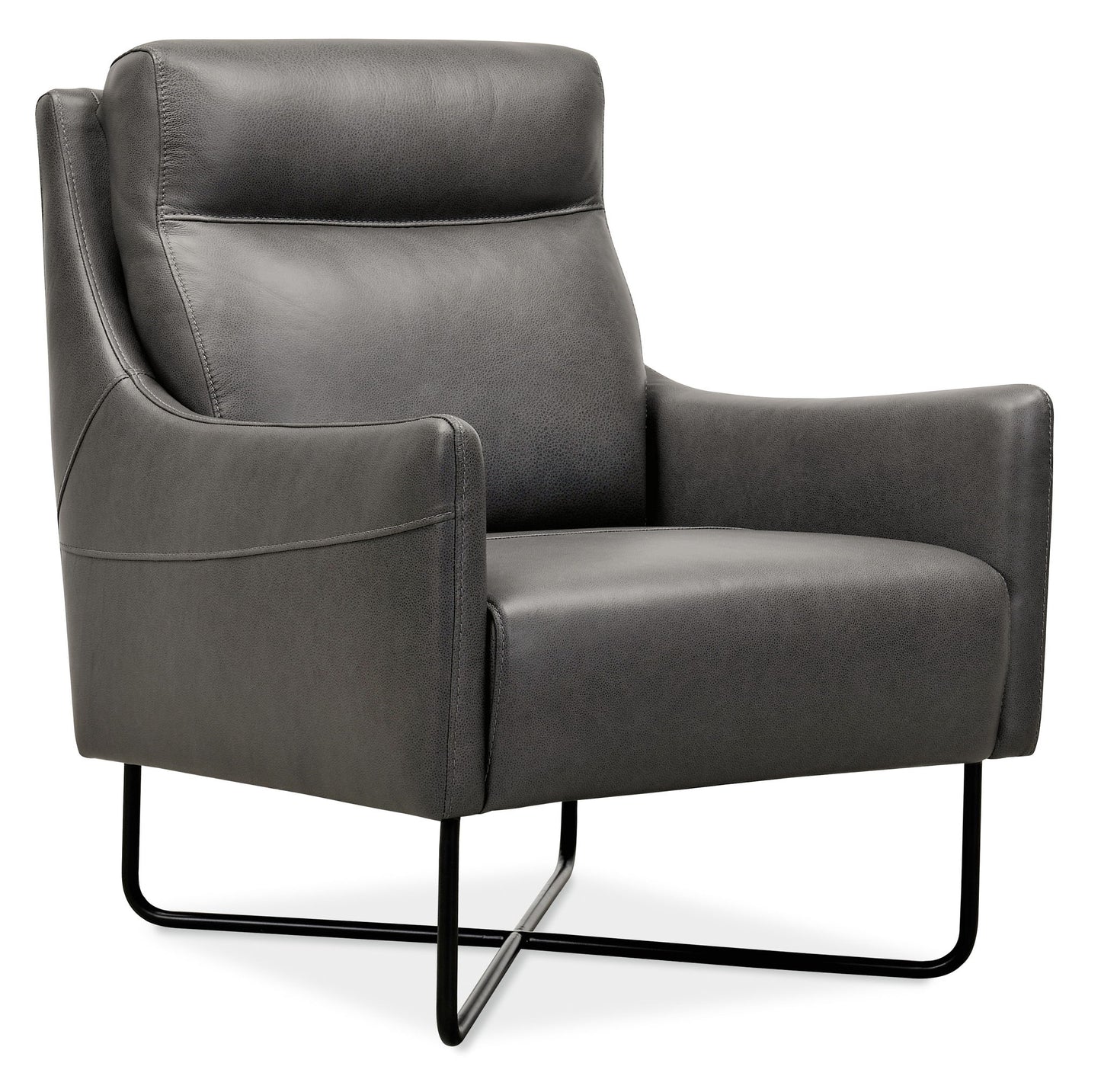 CC - Efron Club Chair With Black Metal Base