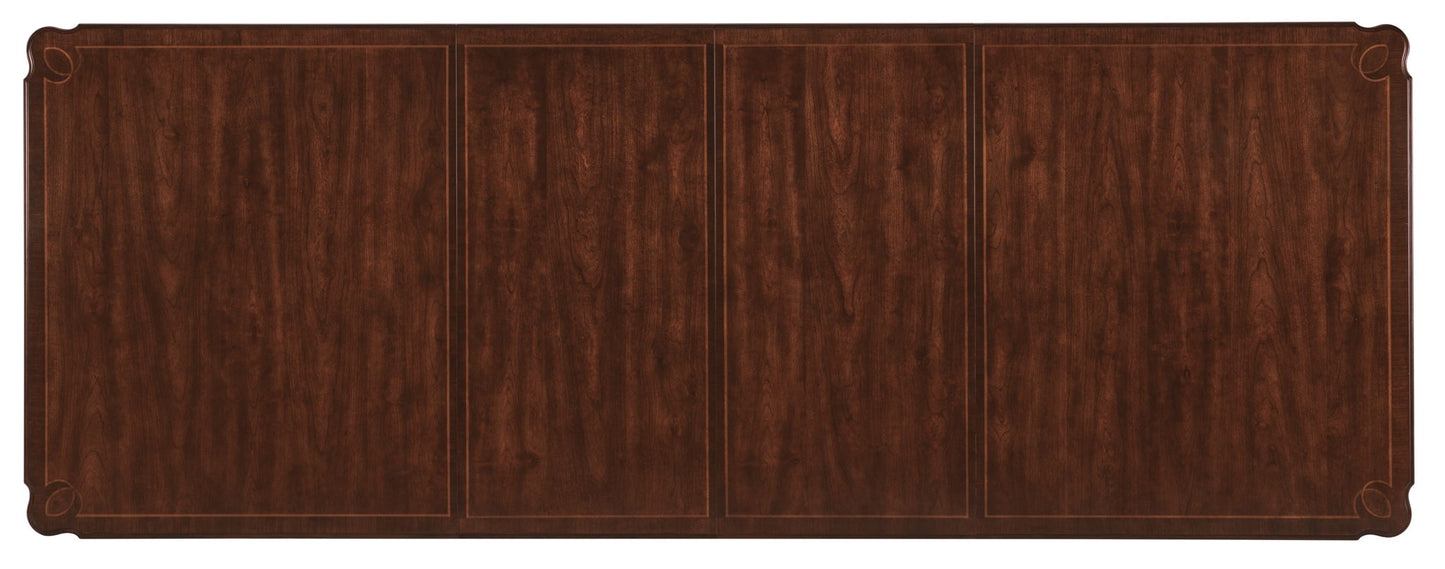 Charleston - Rectangle Leg Dining Table With 2-22" leaves - Dark Brown