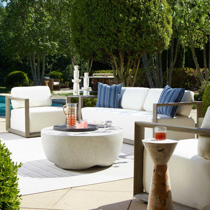 Remsen - Outdoor Sofa - Gray / Oyster White