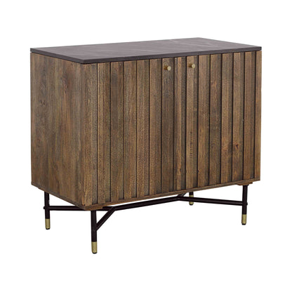 Stonington - Two Door Bar Cabinet - Brown / Black